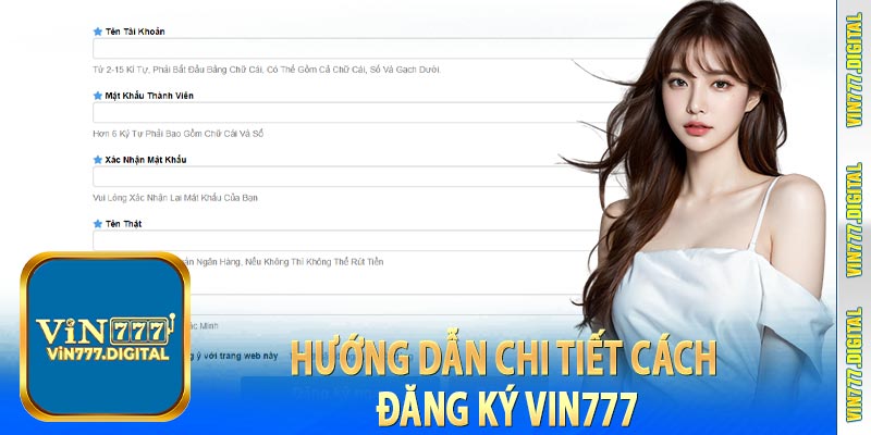 Hướng dẫn chi tiết cách đăng ký Vin777